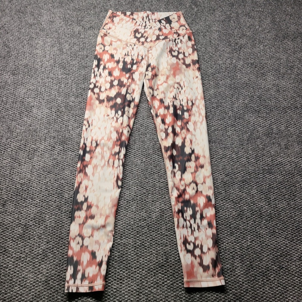 Aerie Offline 7/8 High-Rise Crossover Leggings Women Medium Brown Abstract Print